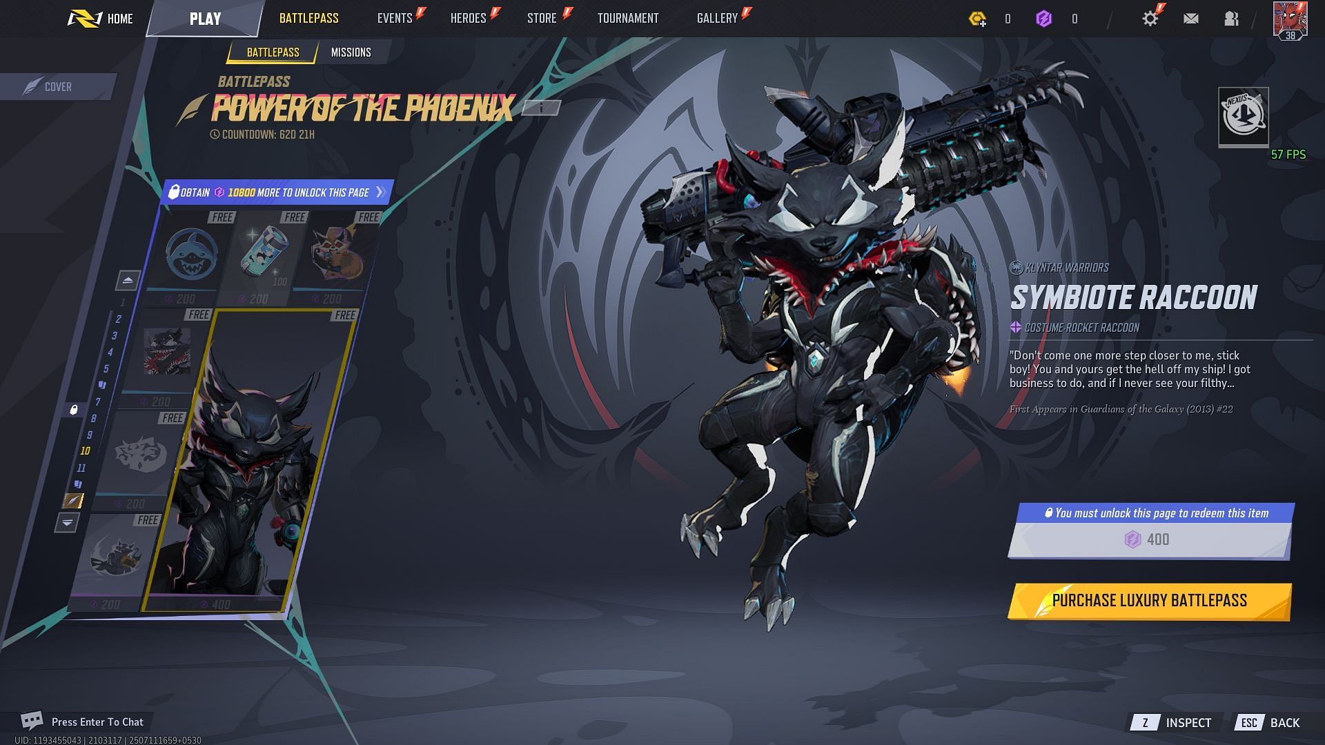 Battle Pass Page 10 (Image via SK Gaming || NetEase Games)